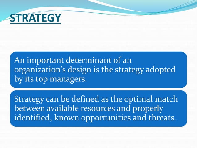 Relationship Between Strategy And Structure Of An Organization PPT