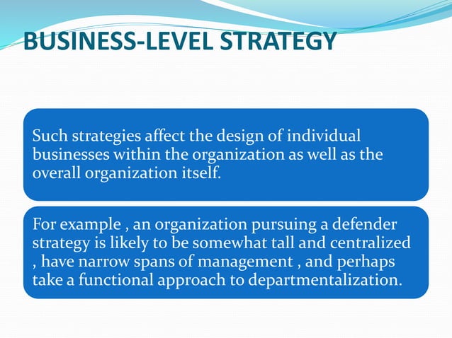 Relationship Between Strategy And Structure Of An Organization PPT