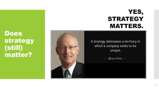 Does
strategy
(still)
matter?
YES,
STRATEGY
MATTERS.
11
 