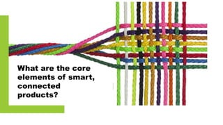 59
What are the core
elements of smart,
connected
products?
 