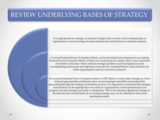 Strategy evaluation builder