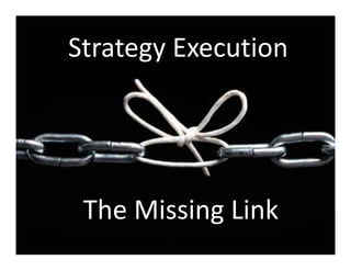 Strategy Execution
The Missing Link
 