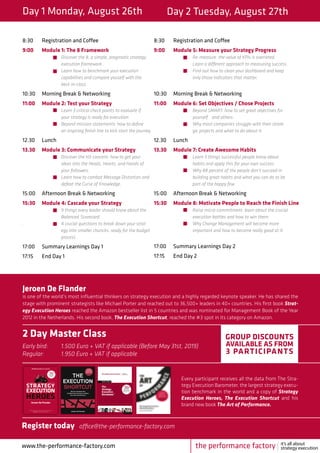 Strategy Execution Master Class by Jeroen De Flander 2019 | PDF