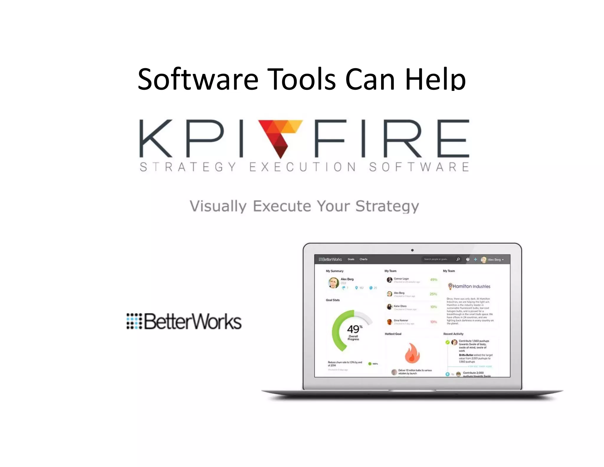 Software Tools Can Help
 