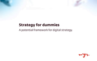 Strategy for dummies
A potential framework for digital strategy.

 