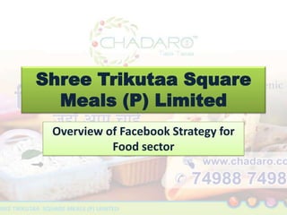 Shree Trikutaa Square
Meals (P) Limited
Overview of Facebook Strategy for
Food sector

 