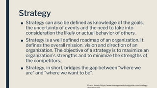 Strategy and Target formulation | PPT