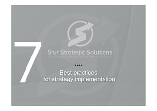 7 Best practices
for strategy implementation
 