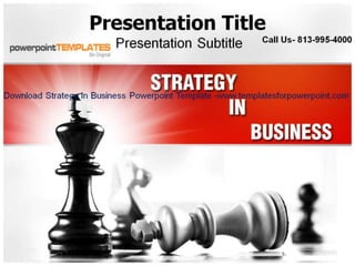 Strategy In Business Powerpoint Template