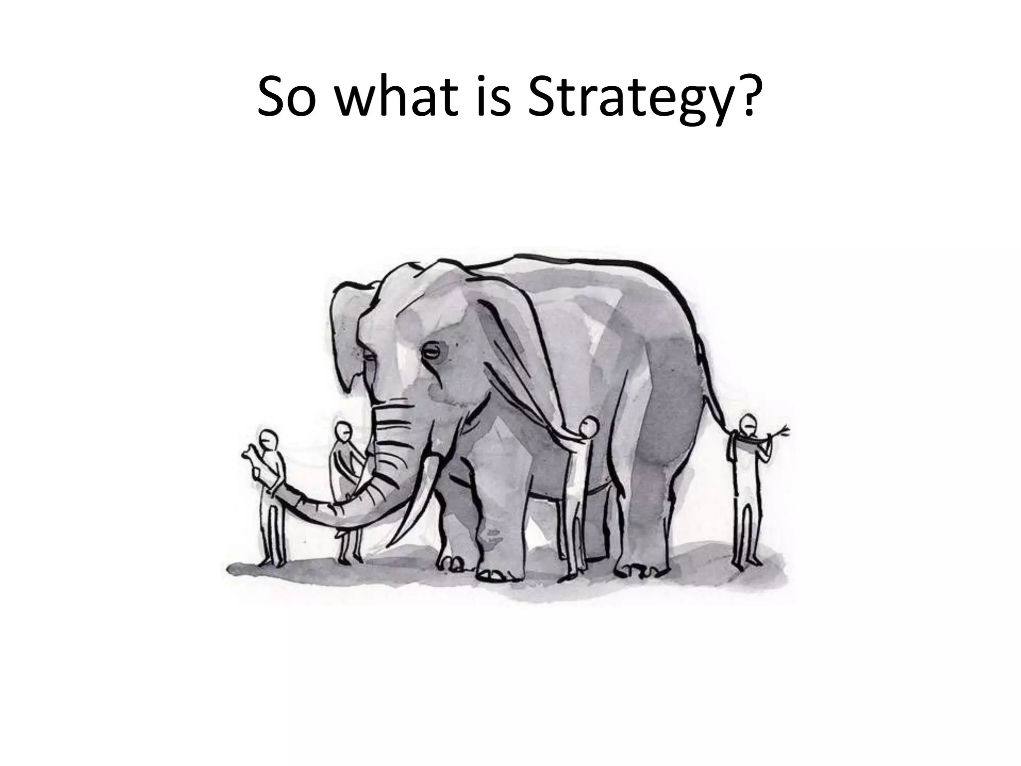 So what is Strategy?
 