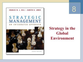 8
Strategy in the
Global
Environment
 