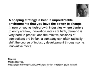 Strategy dilemma # 9 
Self management 
vs. 
Hierarchical management 
 