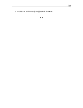 103
 It is not well measurable by using potential good KPIs.
**
 