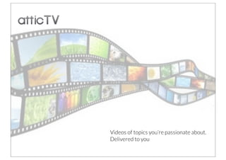 Videos of topics you’re passionate about.
Delivered to you
 