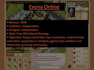 90’s EraVideo games were taking off and there were several big hit strategy series.  The mass inception of the PC allowed more intricate interfaces and broader campaigns.Three major categories of Strategy games emerged during this era:  RTS, Turn Based, and 4X.Major Titles of This Era:1992  Dune 2