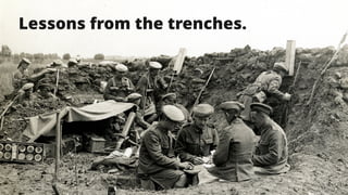 20
Lessons From The Trenches
(Global Blue Experience Report)
Lessons from the trenches.
 