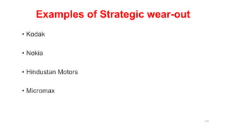 Examples of Strategic wear-out
• Kodak
• Nokia
• Hindustan Motors
• Micromax
174
 