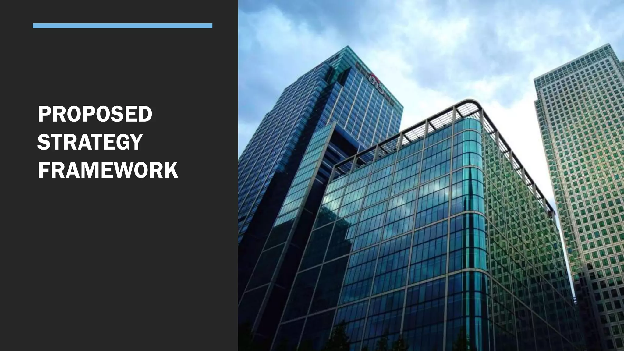 PROPOSED
STRATEGY
FRAMEWORK
 