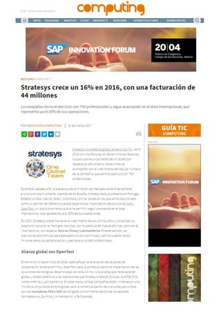 Stratesys   stratesys crece en 2016 - computing - 30 mar 2017