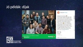 Jó példák: díjak
 