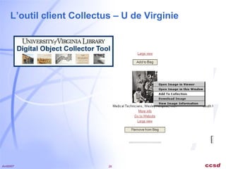 L’outil client Collectus – U de Virginie 