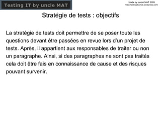 Strategem Test Stratégie de tests type | PPT