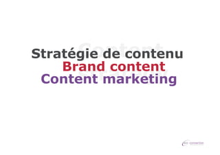 Content
Stratégie de contenu
Brand content
strategy
Content marketing

 