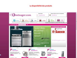 La disponibilité des produits