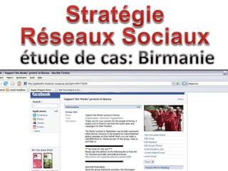 StratégieRéseaux Sociauxétude de cas: Birmanie 