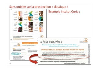 Sans oublier sur la prospection « classique »
                              Exemple Institut Curie :




44              D...