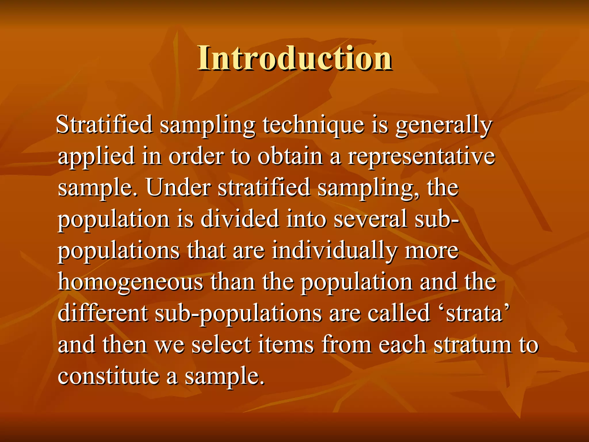 Stratified Random Sampling | PPT image.