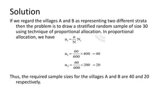 Stratified Random Sampling - Problems | PPTX | Physics | Science