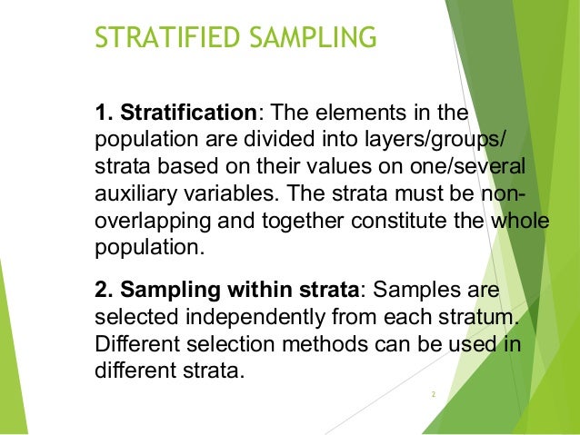 Stratified random sampling