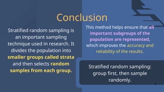 Comprehensive Guide to Stratified Random Sampling in Research | PPTX