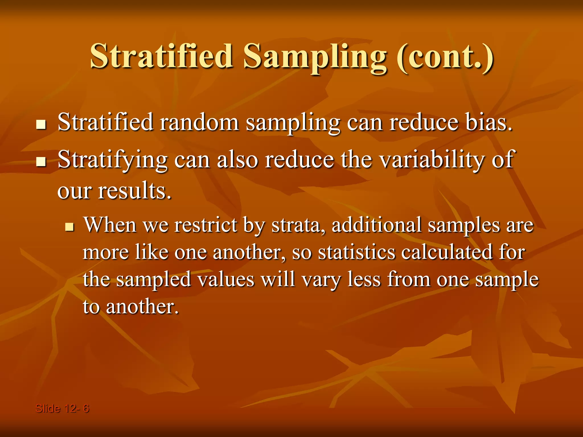 Stratified sampling | PPTX