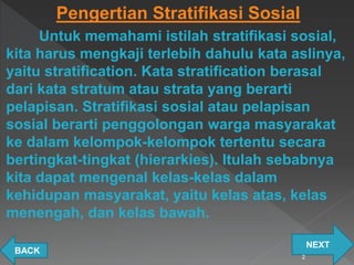 Maksud stratifikasi sosial