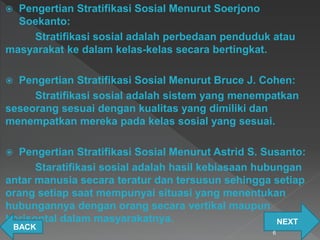 Maksud stratifikasi sosial