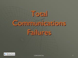 Total
Communications
   Failures

     CONFIDENTIAL   5
 