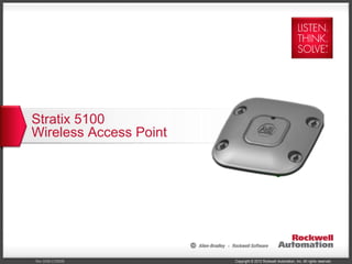 Copyright © 2012 Rockwell Automation, Inc. All rights reserved.Rev 5058-CO900B
Stratix 5100
Wireless Access Point
 