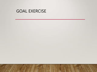 GOAL EXERCISE
 