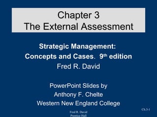 Chapter 3 The External Assessment ,[object Object],[object Object],[object Object],[object Object],[object Object],[object Object]