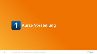 CEO Gipfel 02/2017 - Dr. Christian Böing - STRATOs Agile Achterbahnfahrt
Kurze Vorstellung1
2
 