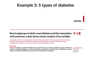 Example 3: 5 types of diabetes
 