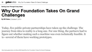 16
Today, five public-private partnerships have taken up the challenge. The
journey from idea to reality is a long one. Fo...