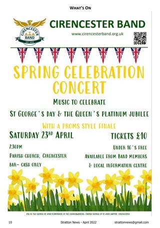 10 Stratton News - April 2022 strattonnews@gmail.com
W ’ O
 