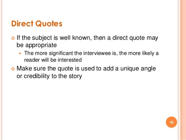 quotations and attributions in journalism