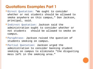 Quotations and Attributions 2011 | PPT