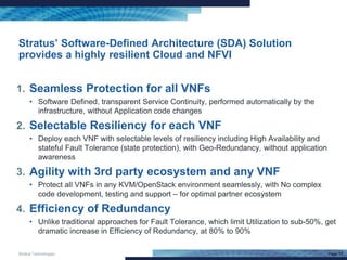 Stratus Fault-Tolerant Cloud Infrastructure Software for NFV using ...
