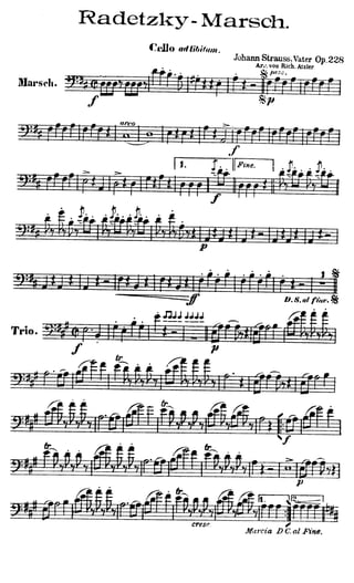 Strauss   radetzky march - cello