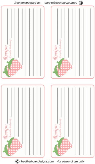 Strawberrry cards